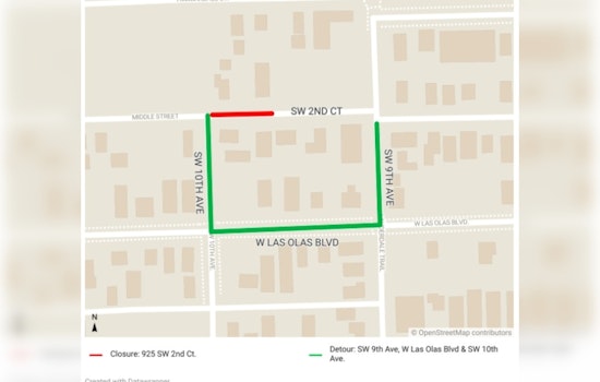 Fort Lauderdale Announces Temporary Road Closure on SW 2nd Ct for Sewer Works Commuters Advised to Plan Detours