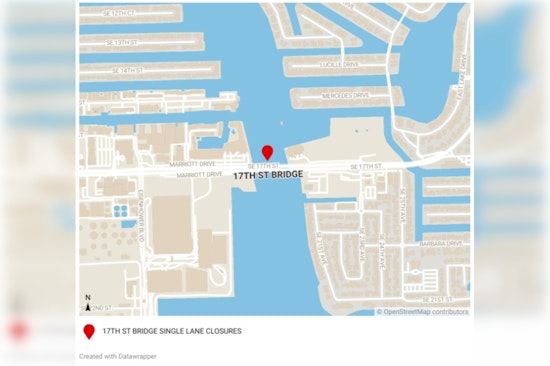 Fort Lauderdale's 17th Street Bridge to Undergo Maintenance, Lane Closures Expected Starting Sunday Night