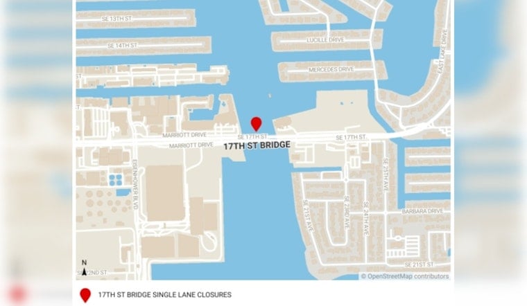 Fort Lauderdale's 17th Street Bridge to Undergo Maintenance, Lane Closures Expected Starting Sunday Night