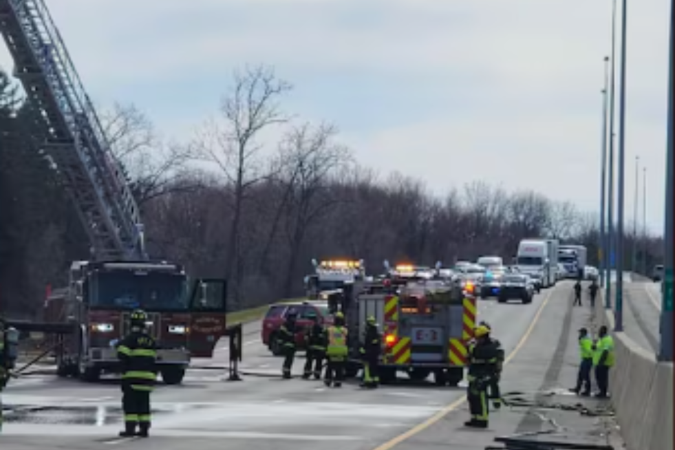 Garbage Truck Fire on I-480 in North Olmsted Causes Major Delays, Lane Closures Near Cleveland