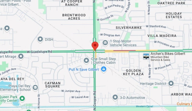 Gilbert Residents Face Traffic Delays and Water Issues Amid Water Main Break at Guadalupe and Cooper Roads