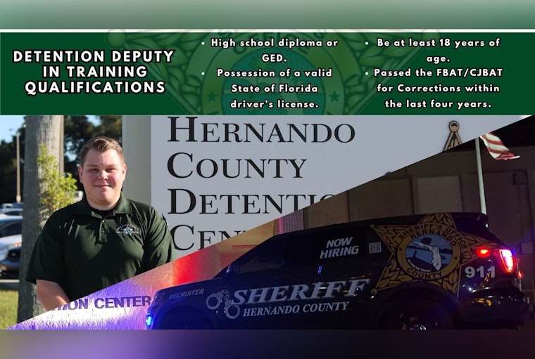 Hernando County Sheriff's Office Launches Recruitment for Detention Deputies with Attractive Benefits