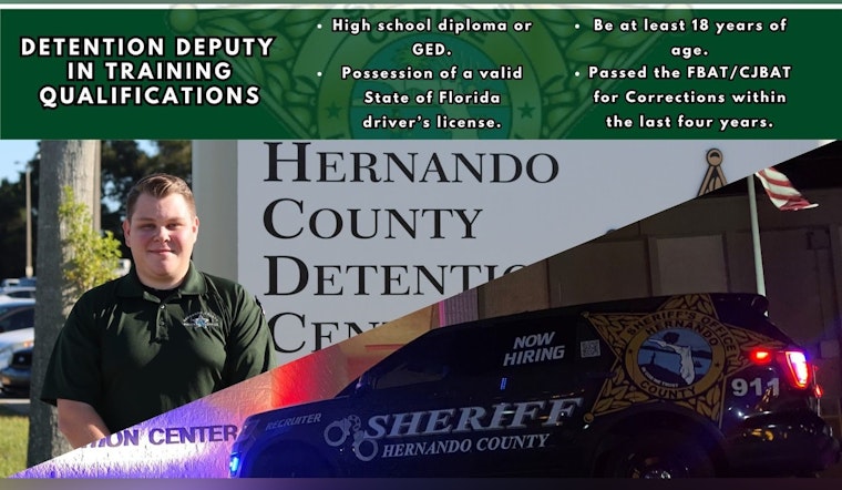Hernando County Sheriff's Office Launches Recruitment for Detention Deputies with Attractive Benefits