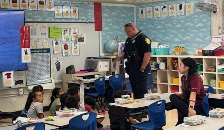 Honolulu First Graders Learn Life Lessons from Officer on Career Day at Ka`ewai Elementary