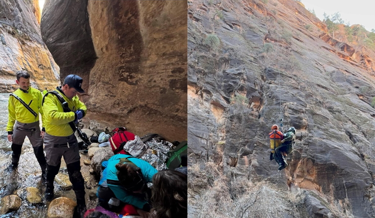 Injured Hiker Airlifted to Safety from Zion National Park's Narrows by Hurricane Valley Rescue Teams