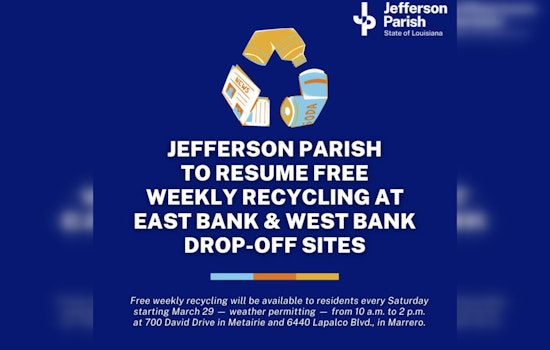 Jefferson Parish Revives Free Recycling Program in Partnership with Glass Half Full