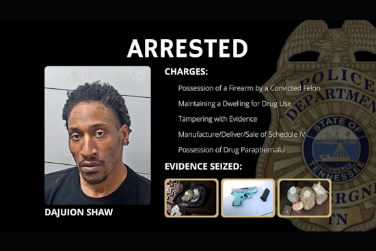La Vergne Police Arrest Suspected Drug Distributor with Firearm, Marijuana, and Cash After Investigation
