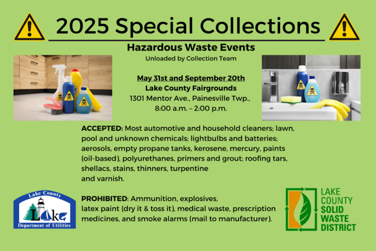 Lake County Announces Hazardous Waste Collection Events for Responsible Disposal