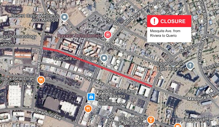Lake Havasu City Announces Road Closure for Water System Upgrades Starting March 3