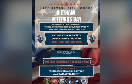 Lake Havasu City to Honor Vietnam Veterans with Commemorative Ceremony at Rodeo Grounds
