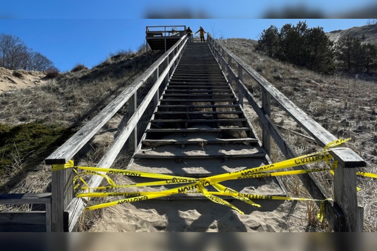 Laketown Township Beach Staircase Closed for Safety, Removal and Replacement Plans Underway