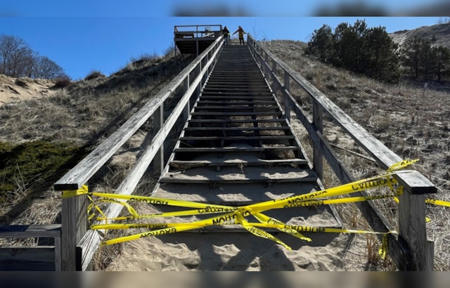 Laketown Township Beach Staircase Closed for Safety, Removal and Replacement Plans Underway