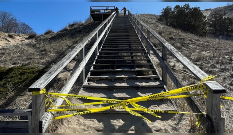Laketown Township Beach Staircase Closed for Safety, Removal and Replacement Plans Underway