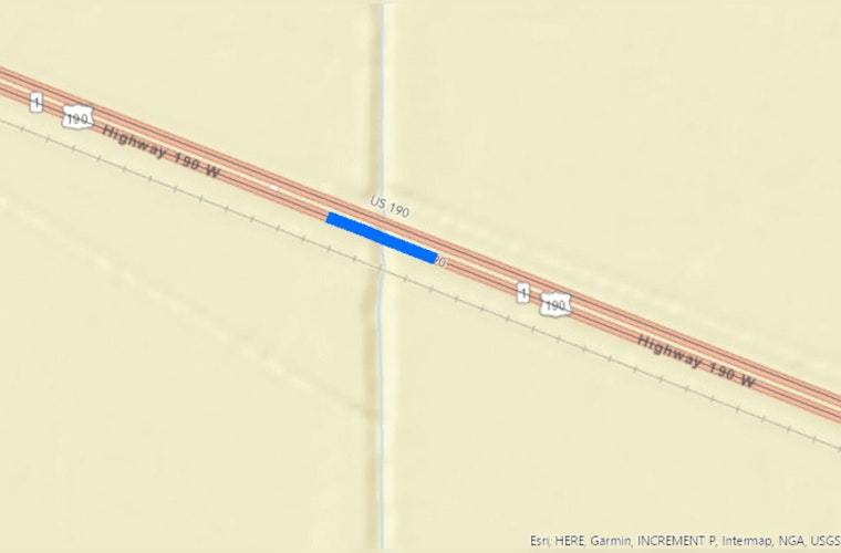 Lane Closure on US 190 Eastbound in East Baton Rouge for Railroad Maintenance on April 7, Expect Delays