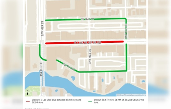 Las Olas Blvd in Fort Lauderdale to Undergo Asphalt Renovations with Nightly Closures and Detours Starting March 10