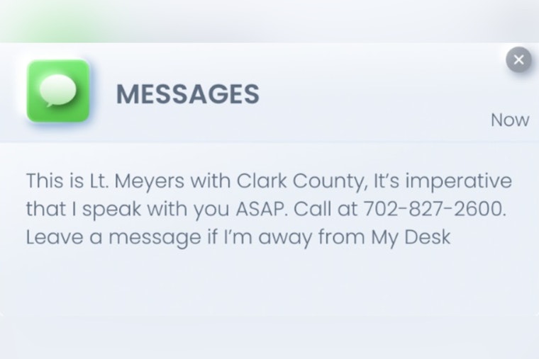 Las Vegas Police Warn of Surge in Text Scam Threats Featuring Fake Official Credentials