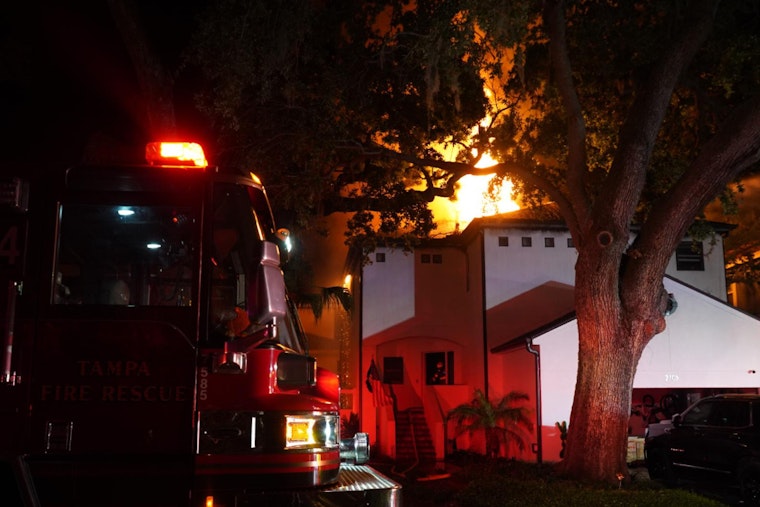 Late-Night Fire Engulfs South Tampa Home, No Injuries as Investigators Probe Cause
