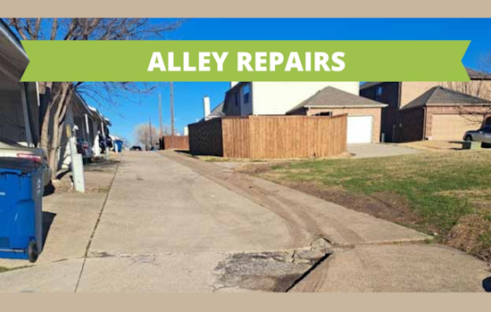 Lewisville Announces Alley Repair Schedule for Sir Castor Ct. and King Arthur Blvd. Starting March 31st