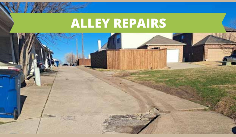 Lewisville Announces Alley Repair Schedule for Sir Castor Ct. and King Arthur Blvd. Starting March 31st