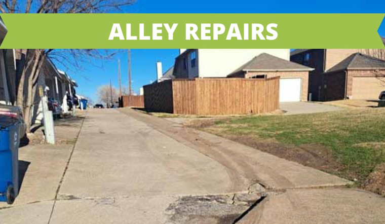 Lewisville Neighborhoods Brace for Alley Repairs, Adjustments in Traffic and Waste Disposal Expected