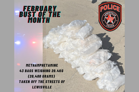 Lewisville Police Seize Over 20 Kilograms of Illegal Narcotics in Successful Drug Bust