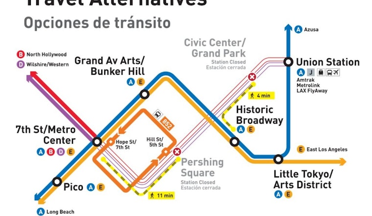 Los Angeles Metro Rail Service Disrupted Due to Downtown Yard Upgrades