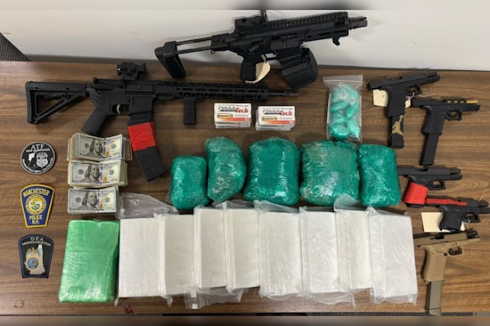 Manchester Police and Federal Agents Arrest Bedford Man, Seize Drugs and Firearms in Major Bust