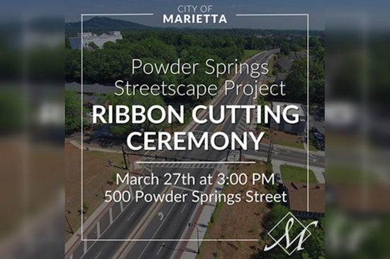 Marietta Celebrates Completion of Powder Springs Streetscape Project with Ribbon-Cutting Ceremony