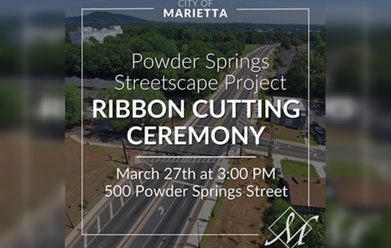 Marietta Celebrates Completion of Powder Springs Streetscape Project with Ribbon-Cutting Ceremony