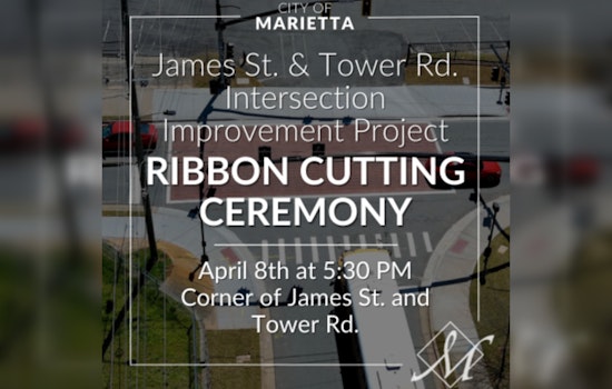 Marietta Celebrates Enhanced Safety Measures with Ribbon-Cutting for Improved James Street and Tower Road Intersection