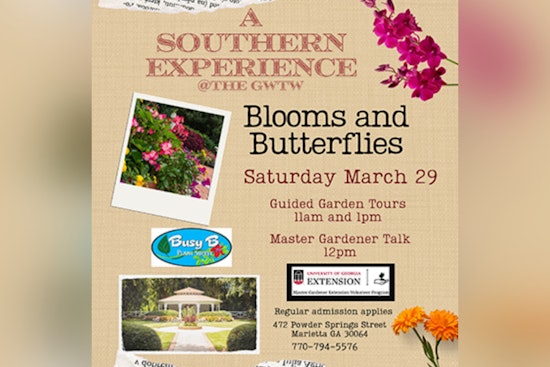 Marietta's "Blooms and Butterflies" Event to Blend History and Horticulture at Brumby Hall and Gardens