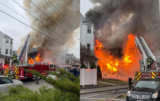 Massive Fire Devastates Home in Brockton, One Hospitalized for Smoke Inhalation