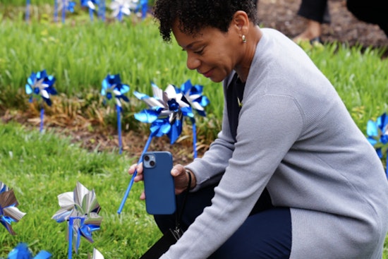 Mecklenburg County Rallies for Child Abuse Prevention Month with Blue Outfits and Pinwheels