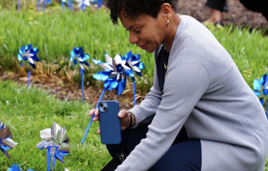 Mecklenburg County Rallies for Child Abuse Prevention Month with Blue Outfits and Pinwheels