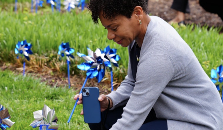 Mecklenburg County Rallies for Child Abuse Prevention Month with Blue Outfits and Pinwheels