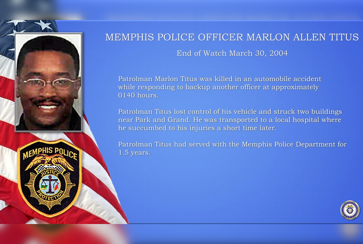 Memphis Police Department Honors Officer Marlon Allen Titus on 19th
