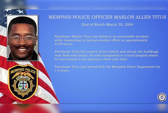 Memphis Police Department Honors Officer Marlon Allen Titus on 19th Anniversary of End of Watch