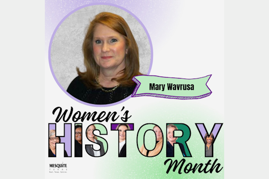 Mesquite Honors Mary Wavrusa in Women's History Month for Over Four Decades of Service at Local Library