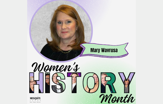 Mesquite Honors Mary Wavrusa in Women's History Month for Over Four Decades of Service at Local Library