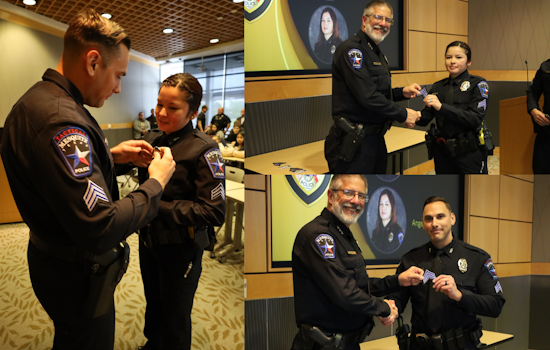 Mesquite Police Department Promotes Officers Holmes and Iglesias to Sergeant Ranks