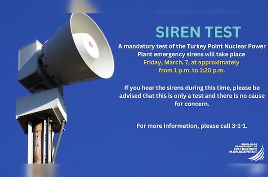 Miami-Dade County to Test Sirens at Turkey Point Nuclear Plant on Friday