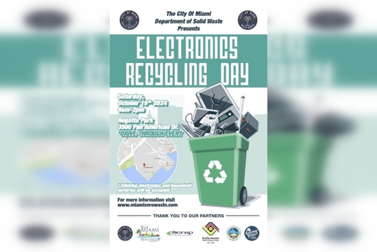 Miami Hosts Community E-Waste Drive-Thru at Regatta Park to Promote Responsible Recycling on March 29