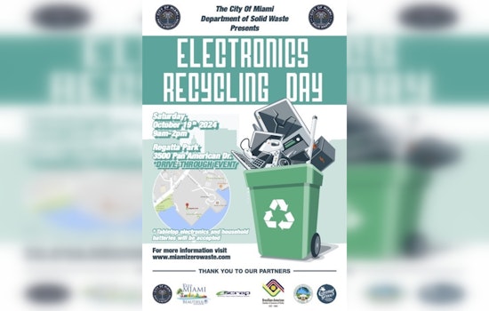 Miami Hosts Community E-Waste Drive-Thru at Regatta Park to Promote Responsible Recycling on March 29