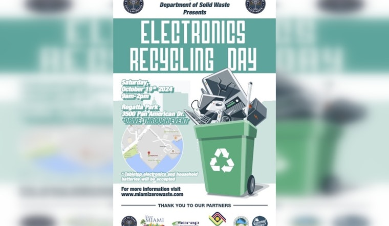 Miami Hosts Community E-Waste Drive-Thru at Regatta Park to Promote Responsible Recycling on March 29