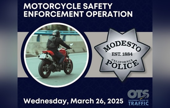 Modesto Police Intensify Traffic Enforcement to Improve Motorcycle Safety, Backed by State and National Funds