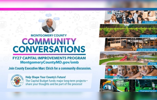 Montgomery County Executive Seeks Public Input on Fiscal Year 2027 Capital Improvements Program
