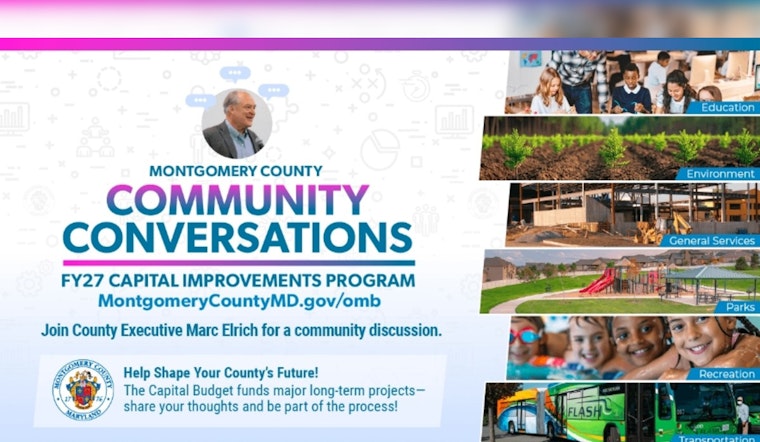 Montgomery County Executive Seeks Public Input on Fiscal Year 2027 Capital Improvements Program