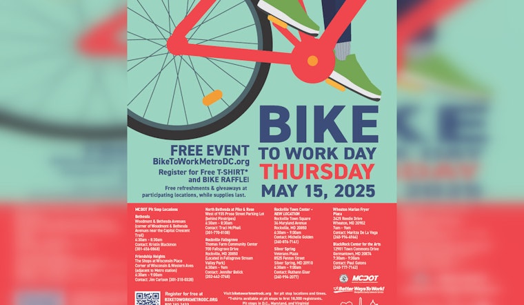 Montgomery County Gears Up for Bike to Work Day with Free T-Shirts and Bike Raffle