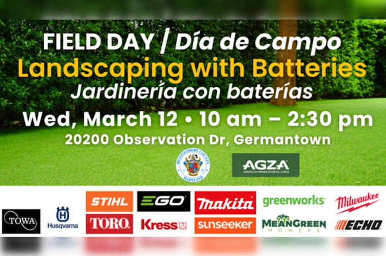 Montgomery County Invites Public to "Landscaping with Batteries" Field Day Ahead of Gas-Powered Equipment Ban
