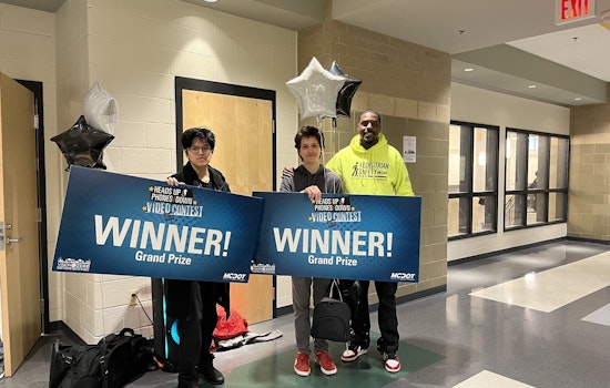 Montgomery County Teens Win "Heads Up, Phones Down" Video Contest Promoting Safe Driving Practices
